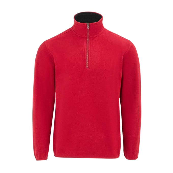 Donnay Heren Quarter Zip Fleecejack (Rood)