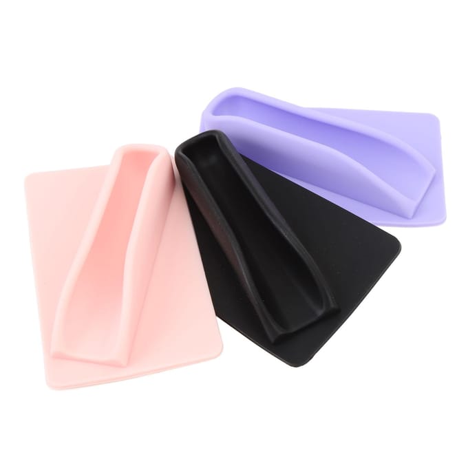 3 pièces Support de téléphone rouge à lèvres Silicone Support à lèvres Portable Manchon pour gloss à lèvres avec dos adhésif pour beige