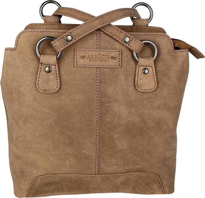 Rugzak Dames - Schoudertas - Crossbody - Lichtbruin