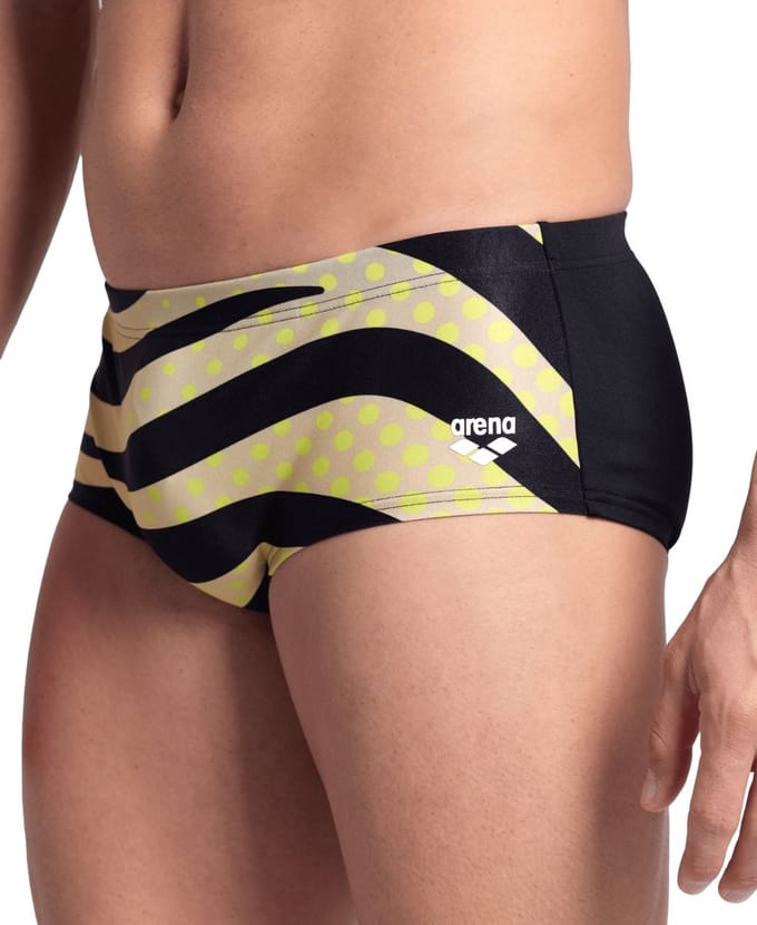 Arena M Multi Stripes Swim Low Waist Short Black Multi