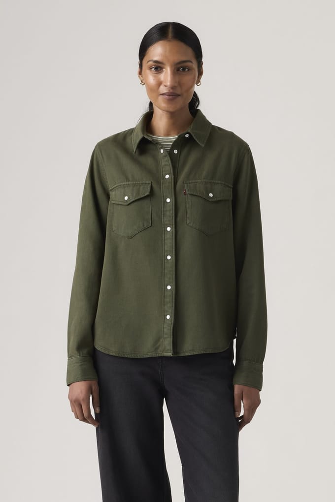 Levi's Iconic Western Lightweight Shirt Größe: S | Longsleeves Outlet | Damen