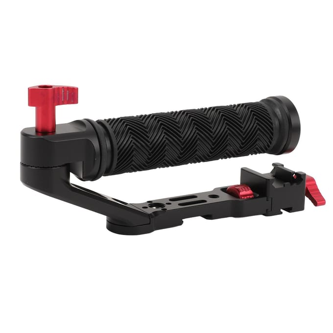 Camera Stabilisator Grip Aluminiumlegering Multi-gat Verlenging Video Actie Stabiliserende Handgreep Grip black