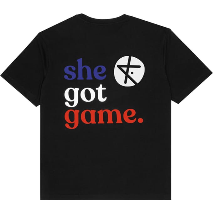 Kickz She Got Game France T-shirt Zwart