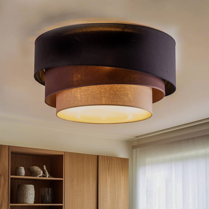 Euluna Trio Max, Ø60cm, zwart/aarde/cappuccino