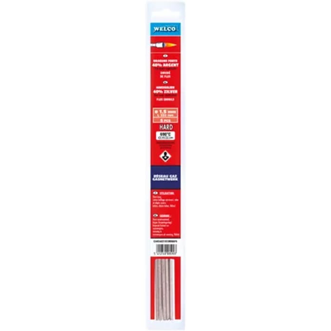 Welco Hardsoldeerstaven Koper/ijzer 40% Ag 5 Stuks