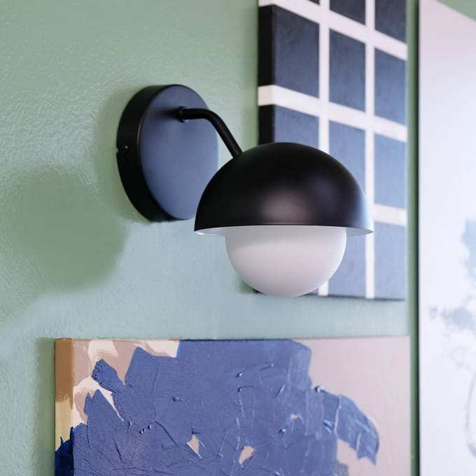 Dyberg Larsen Rose wandlamp zwart mat