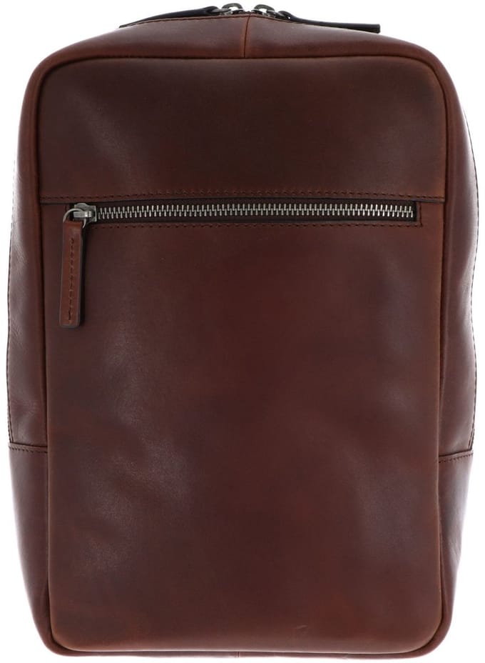 LEONHARD HEYDEN Leren schoudertas slingtas Roma Crossbag 5383 Braun donkerbruin
