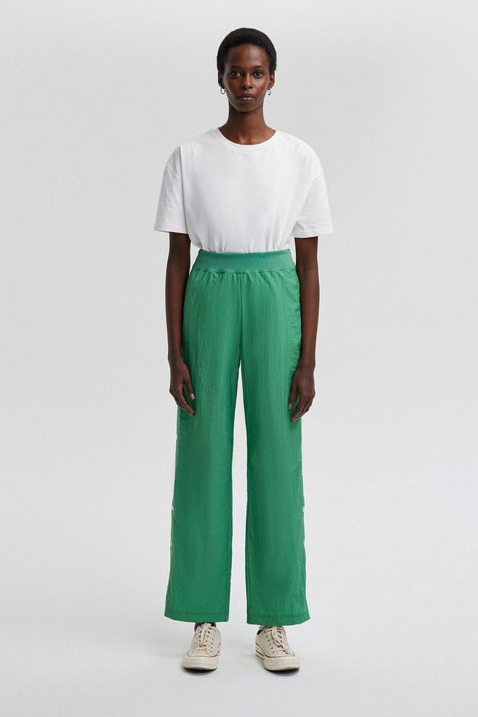 Touché Privé - Broek met elastische taille ve drukknopen - Groen - Dames