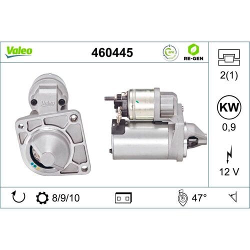 Startmotor / Starter VALEO RE-GEN REMANUFACTURED VALEO 460445