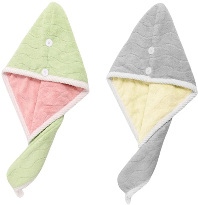 Dailygoods - Microvezel Haarhanddoek Set van 2 voor Sneldrogen