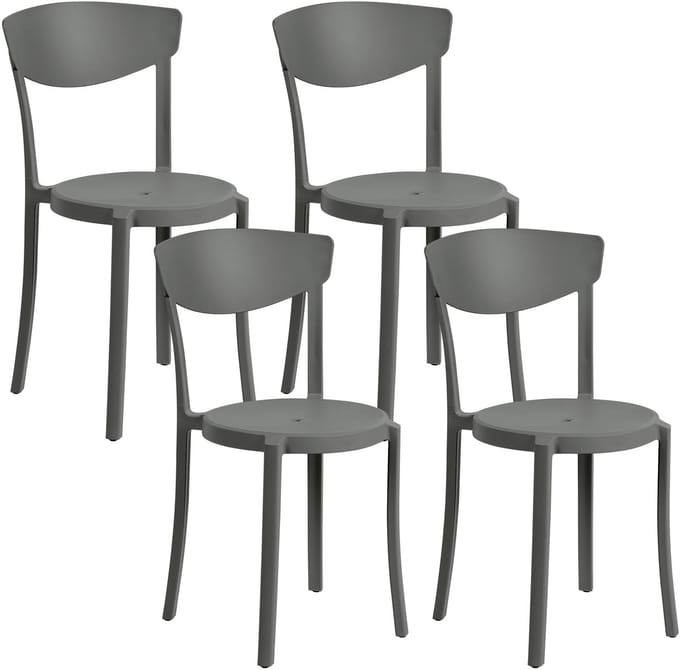 VIESTE - Tuinstoel set van 4 - Donkergrijs