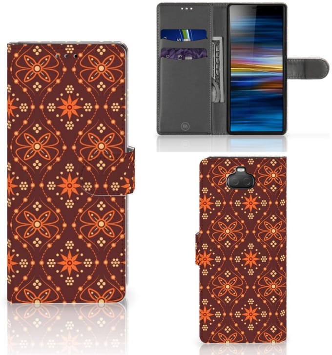 Sony Xperia 10 Telefoon Hoesje Batik Brown