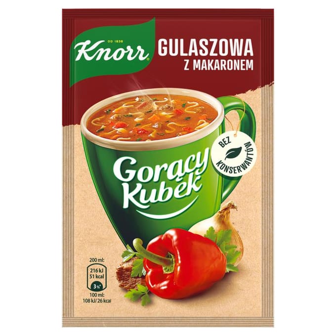 Knorr Soupe Goulash Hot Cup avec Nouilles 16 g
