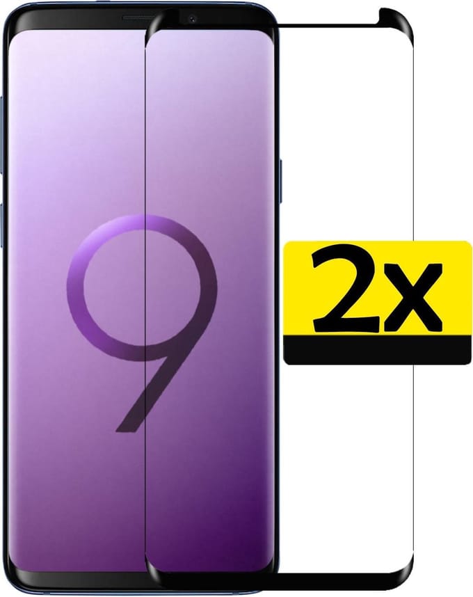 Screenprotector - Geschikt voor Samsung Galaxy S9 - 2 Stuks - Full Cover - Beschermglas - Gehard Glas - Tempered Glass - Screen Protector