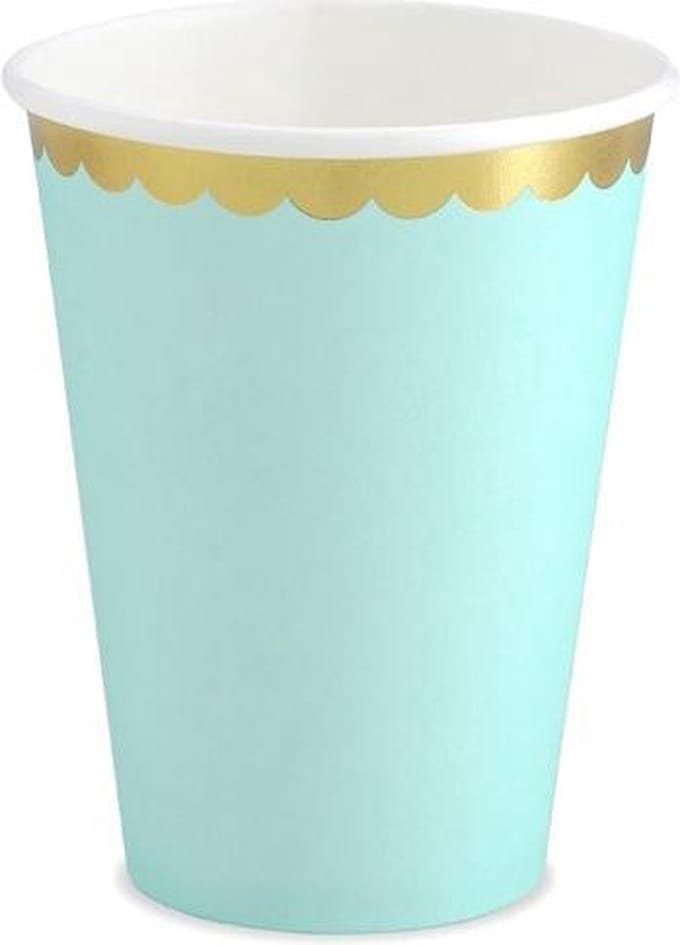 PartyDeco Bekers Mint pk/6