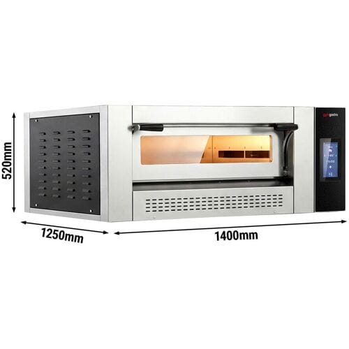 GGM Gastro Gas Pizzaofen - 9x 30cm - Touch Zilver