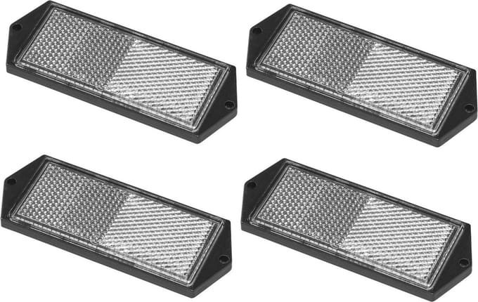 ProPlus Reflector - set 4x - wit - schroefbevestiging - 104 x 40 mm