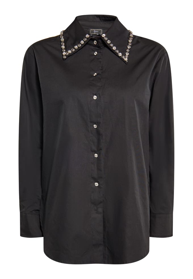 Faina overhemdblouse Dames zwart
