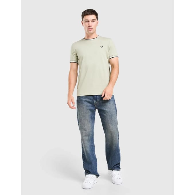 Fred Perry Twin Tipped T-Shirt - Groen- Heren, Groen XXL