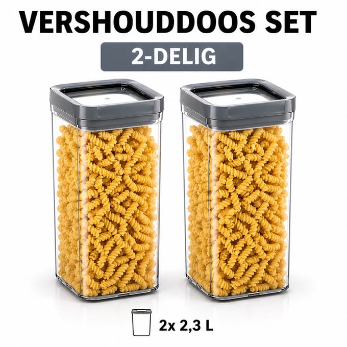 Curver - 2x Vershouddoos - 2,3 L - Dry Food Storage