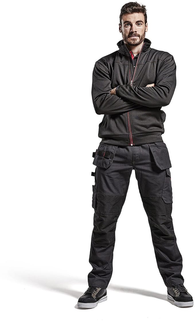 Blaklader Service Werkbroek stretch 1496-1330 - Mannen - Zwart/Rood - 48