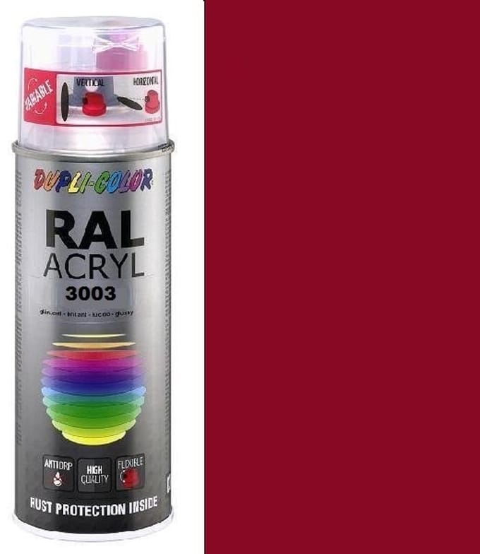 Motip Dupli-Color Spuitbus Acryl Hoogglans - RAL 3003 Robijnrood