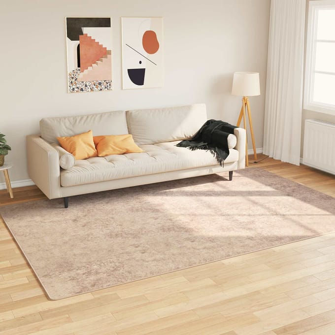 vidaXL - Tapijt - Runner - MARSA - Beige - 190 - x - 300 - cm - Polyester - en - PVC