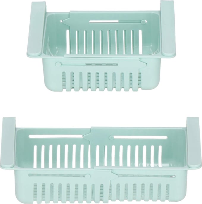 Springos Koelkast Organizer | Keuken Organizer | Lade Organizer | Verstelbaar | Mint