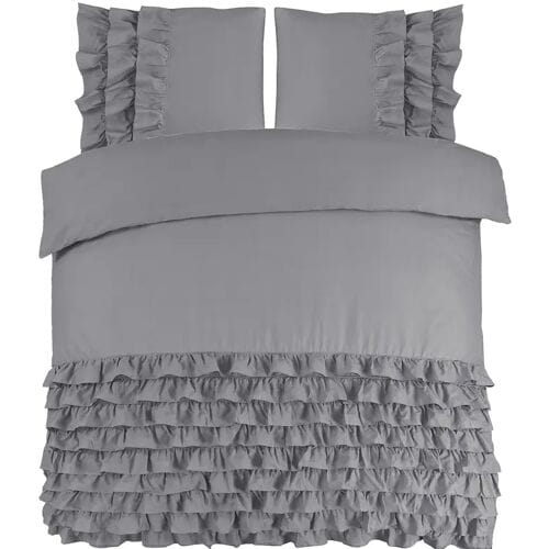 Dreamhouse Dekbedovertrek Cyprus Grijs - Eenpersoons 140 x 200/220 cm + 1 kussensloop