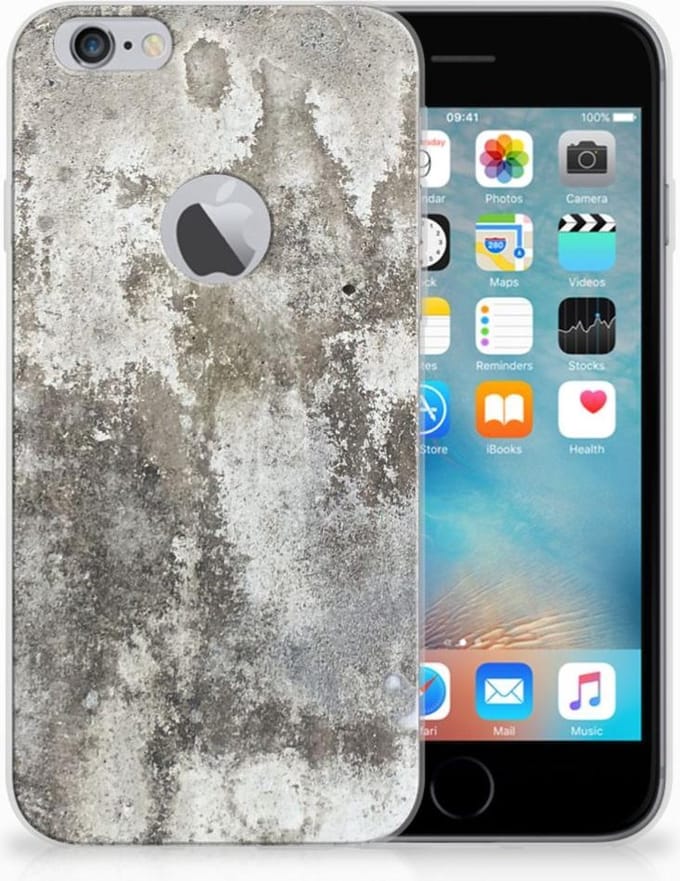 Apple iPhone 6 Plus | 6s Plus TPU Siliconen Hoesje Beton Print