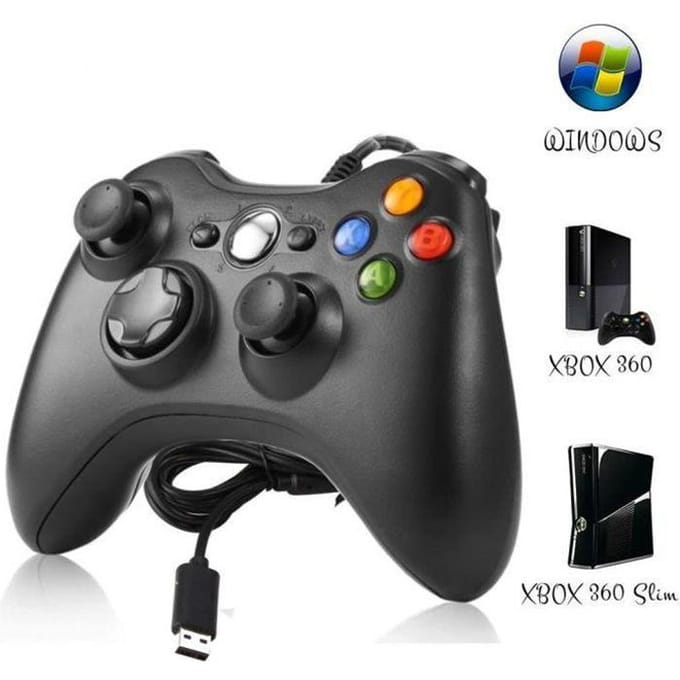 Manette - Xbox - Xbox 360 - Design Ergonomique - Double Vibration - USB