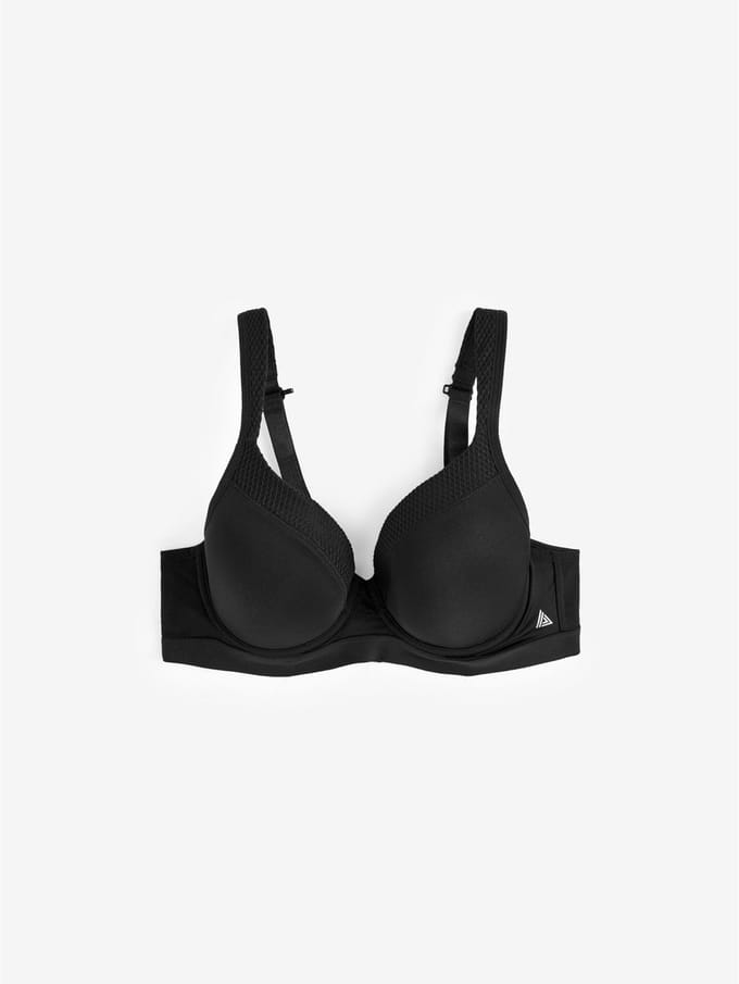 Next - Dames - Active high-impact Dry Tech B-G sportbeha met beugel en volledige cups - Zwart