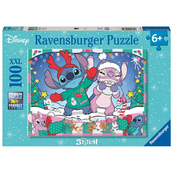 Ravensburger Disney puzzel Stitch kersteditie 100 XXL stukken.