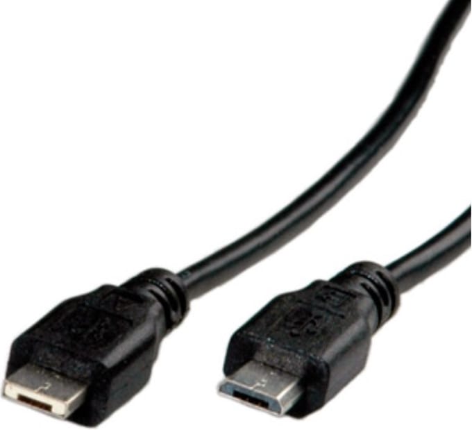ROLINE USB 2.0 Kabel, Micro USB A Male - Micro USB B Male, 1,8m