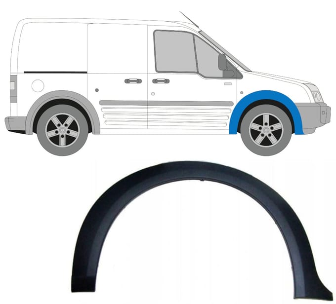 Spatbord sierlijst wielkast voor Ford Transit Connect 2003-2013 / Rechts