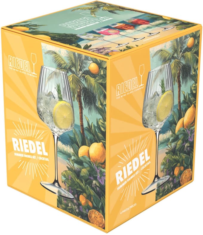 Riedel Summer Drinks Cocktail Set, set van 4, cocktailglas, longdrinkglas, kristalglas, 550 ml, 5515/27