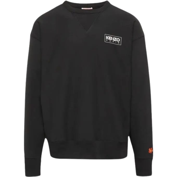 Kenzo Paris geschetst logo zwart sweatshirt