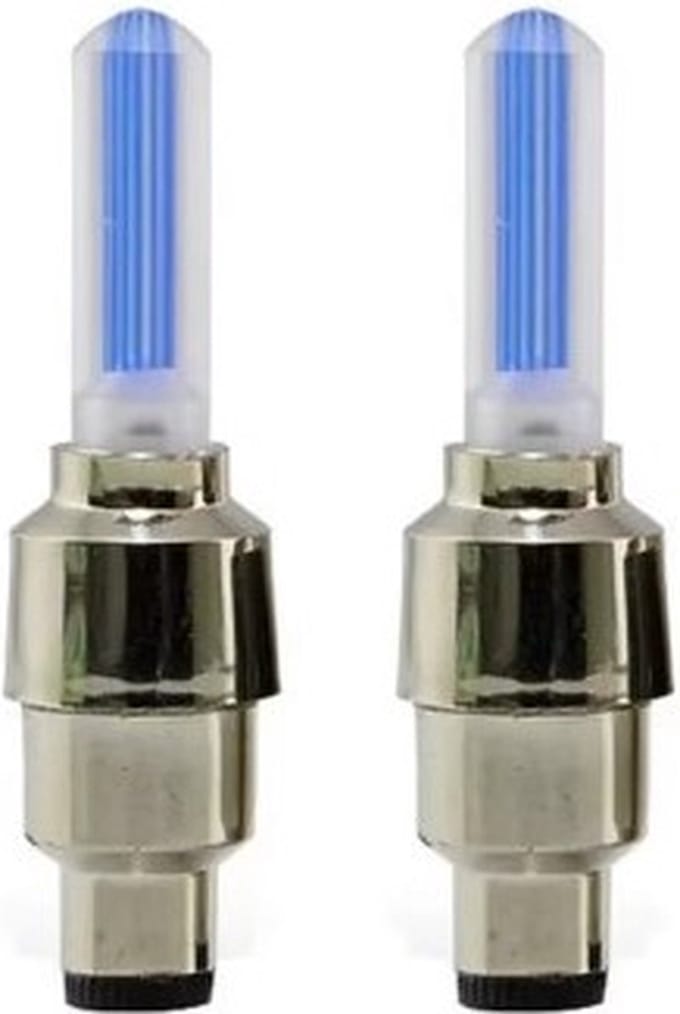 Spaakverlichting - Wielverlichting - LED-spaaklicht - Fietslamp - Kinderfiets - Set van 2 - Blauw