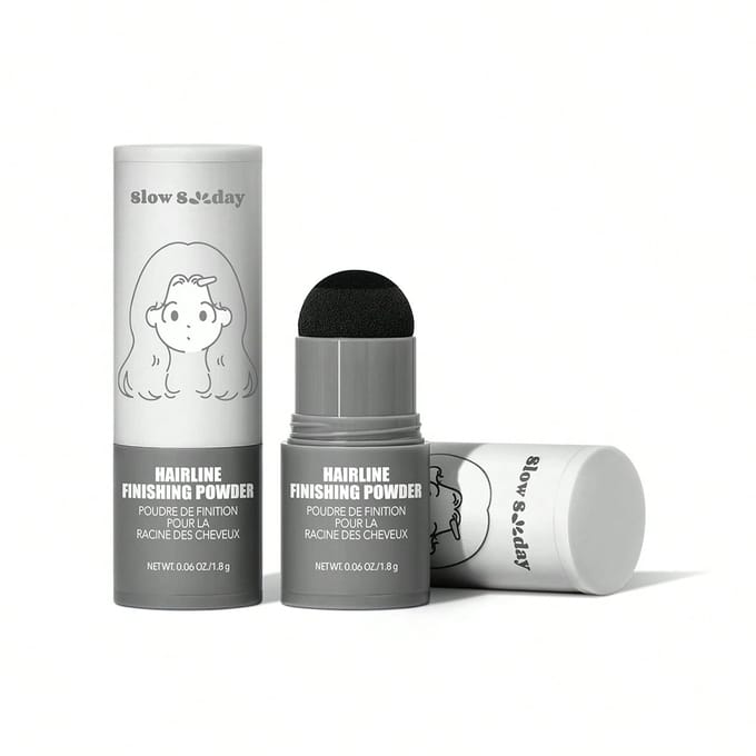 Slow Sunday Hairline Finishing Powder, Zwart, Bedek Wortels, Vul Kale Plekken In, Meerdere Kleuropties, Geschikt Voor Alle Haartypes, Reisbenodigdheden, Halloween & Kerstmis, Geschikt Voor Haarkleuring in Herfst & Winter, Herfstbenodigdheden