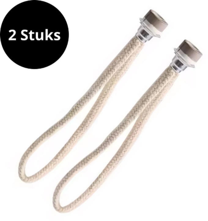 Zoettt Geurbrander lont met steentje 15 cm - ZILVER - Olielamp
