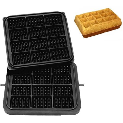 GGM Gastro Platten für Tartelette-Maschine TMPIC - Form: 12x Waffel - 98x65mm