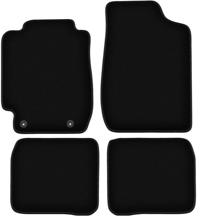 BASIC zwarte veloursmatten voor: Toyota Corolla E10 hatchback, stationwagen, sedan (1992-1997)