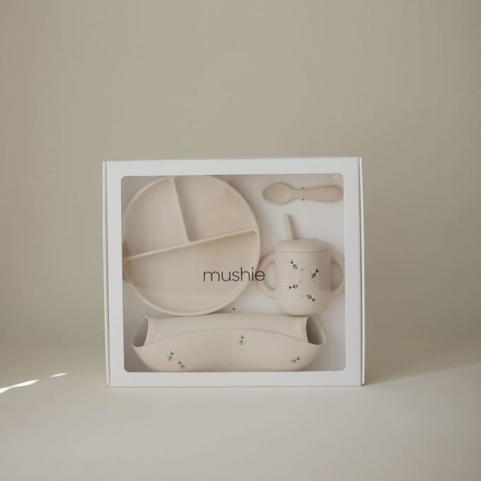 Mushie Giftbox Kinderservies Set Feeding Toddler Set Bijen