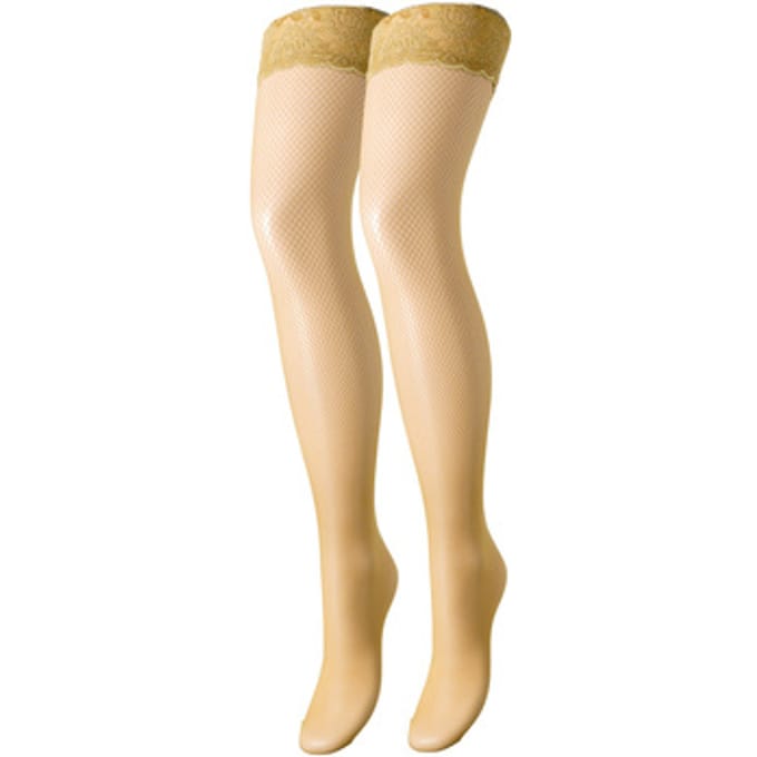 Panty’s/Kousen Trasparenze Autoreggente Microrete Ambra