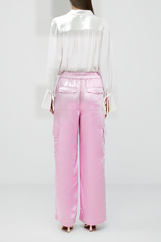 French Connection Chloetta Cargo Trouser Red Maat: M | Cargobroeken Outlet | Dames | Roze