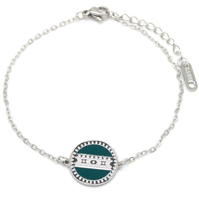 Armband Dames - Munt - RVS - Verstelbaar 16-21 cm - Zilverkleurig