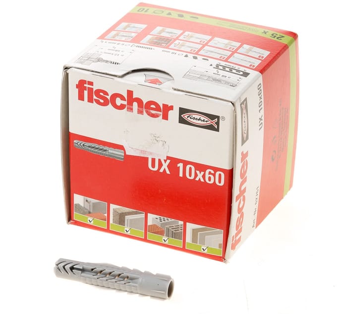 Fischer UX 10 x 60 Universele pluggen 60 mm 10 mm 62761 25 stuk(s)
