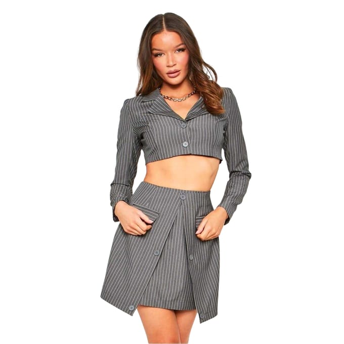 Missy Empire Getailleerde minirok voor dames (Houtskool)