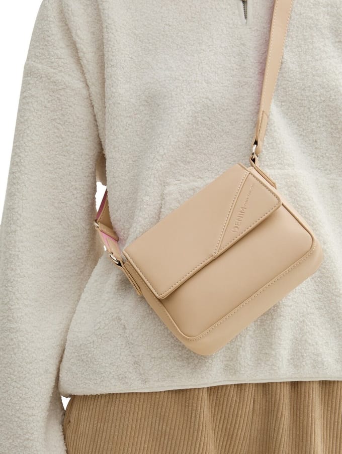 TOM TAILOR Schoudertas Periya Flap Bag Mixed Beige