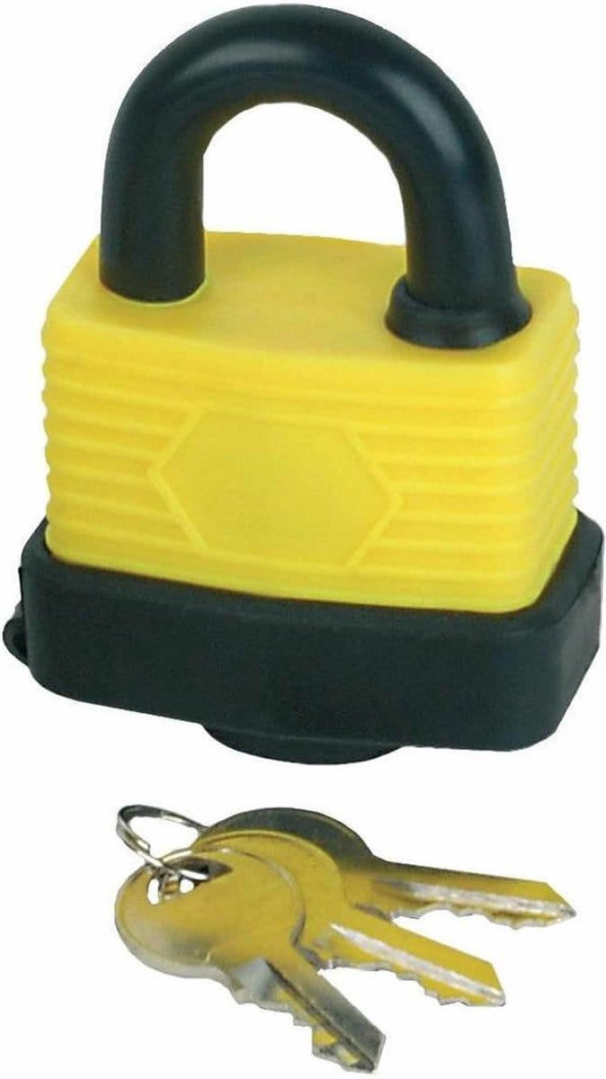 Bruder Mannesmann Hangslot met 3 sleutels - 50 mm - messing - waterdicht - kofferslot